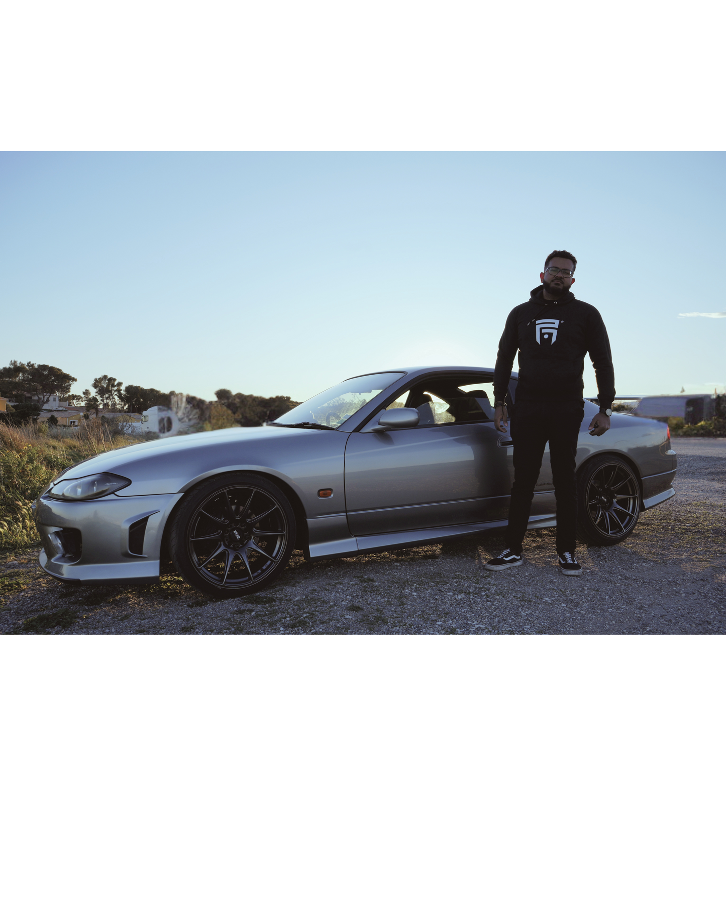 Unisex Sweatshirt Blue "White P1"