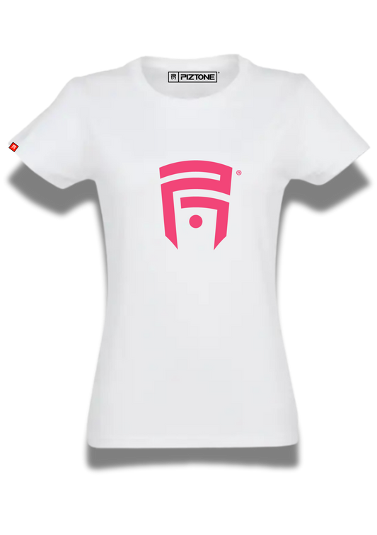 Women T-Shirt White "Pink P1"