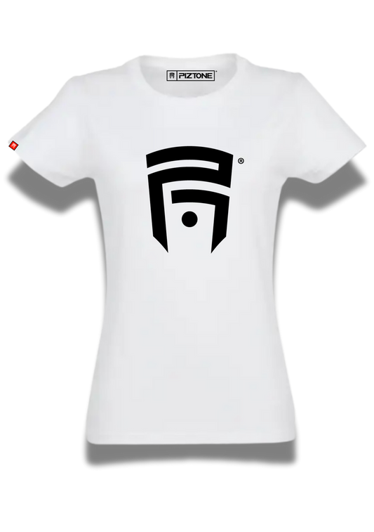 Women T-Shirt White "Black P1"