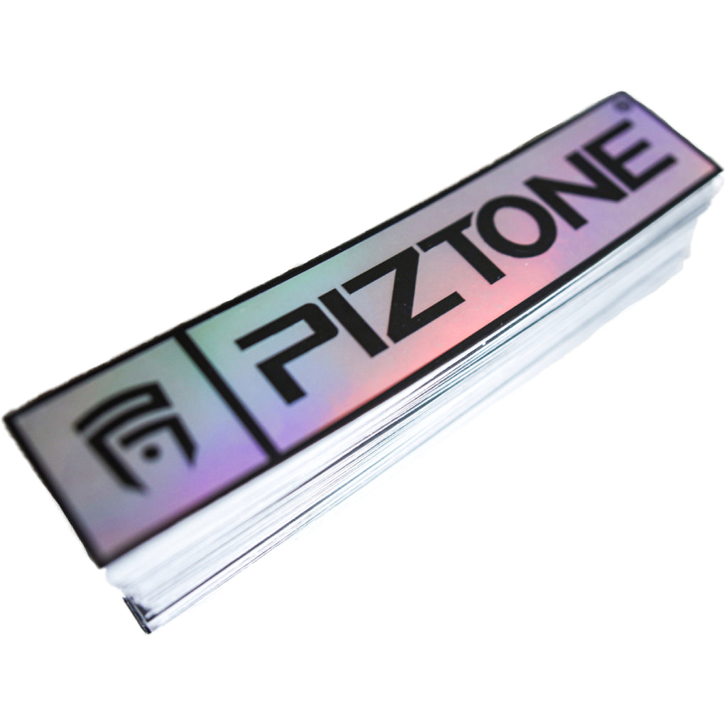 PIZTONE, sticker piston, sticker marque de sport automobile, sticker automobile, glitter, paillette.